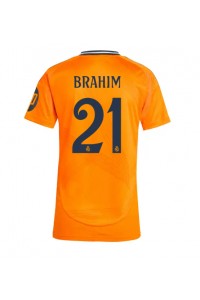 Real Madrid Brahim Diaz #21 Voetbaltruitje Uit tenue Dames 2024-25 Korte Mouw